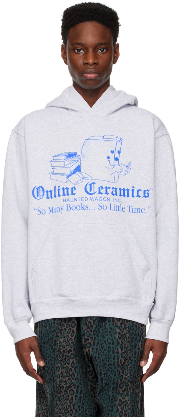 Photo: Online Ceramics Gray 'So Many Books So Little Time' Hoodie