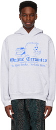 Online Ceramics Gray 'So Many Books So Little Time' Hoodie