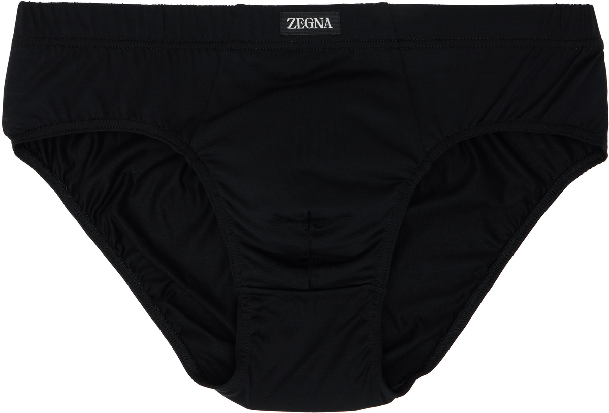 ZEGNA Black Cotton Briefs