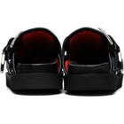 Toga Pulla Black Eyelet Metal Sabot Slip-On Loafers