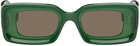 LOEWE Green Rectangular Sunglasses