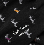 Paul Smith - Stretch Cotton-Blend Jacquard Socks - Black