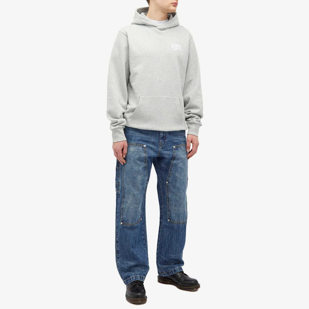 Billionaire Boys Club Men's Small Arch Logo Hoodie in Heather Grey