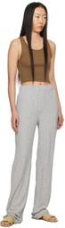 ÉTERNE Brown Cropped Tank Top