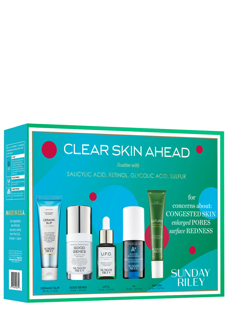 Sunday Riley Clear Skin Ahead Blemish Kit, Gift Sets, Ceramic