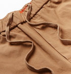 Barena - Tapered Stretch-Cotton Drawstring Trousers - Men - Tan