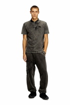 Diesel Polo shirt in denim-effect jersey - Polos Mens in Grey