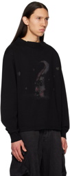 We11done Black Teddy Bear Sweatshirt