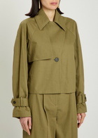 Joseph Suber Cotton Trench Jacket Green