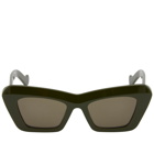 Loewe Eyewear Women's Cat-Eye Sunglasses in Green 