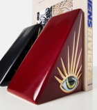 L'Objet Lito gold-plated porcelain bookend