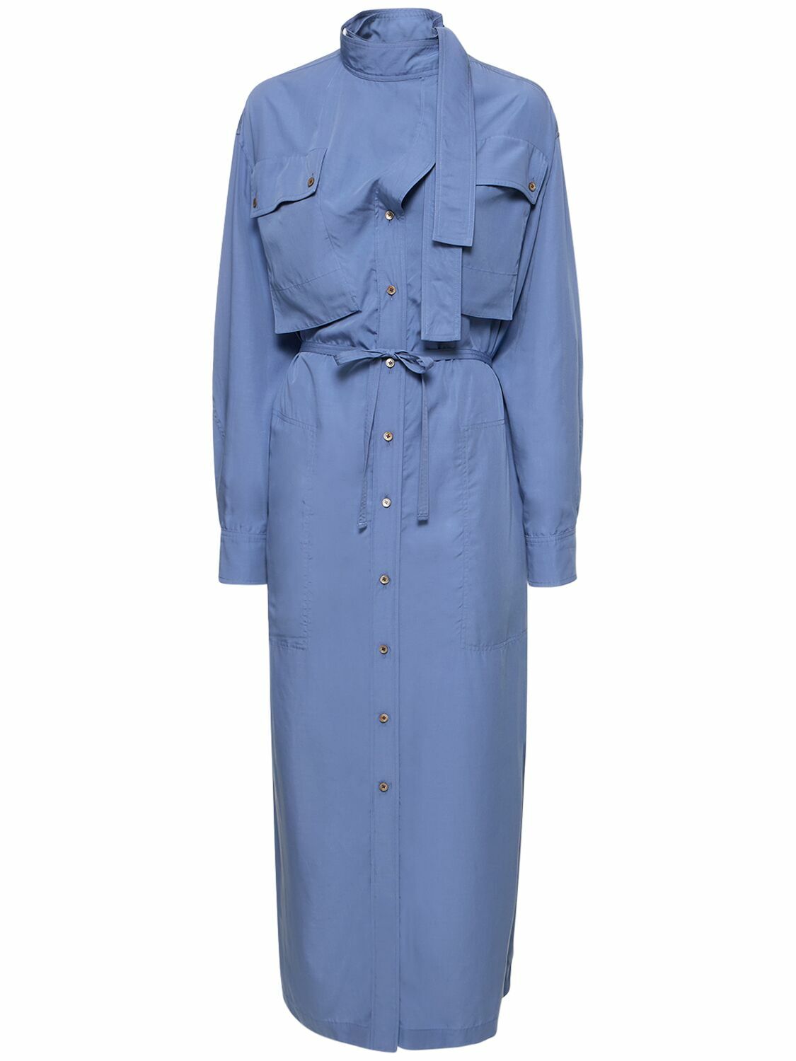 Long Sleeve Denim Dress Fitted Midi Shirt Dress LEMAIRE Two Pocket Midi Shirt Dress Lemaire Long Sleeve Denim Dress Fitted Midi Shirt Dress LEMAIRE Two Pocket Midi Shirt Dress Lemaire