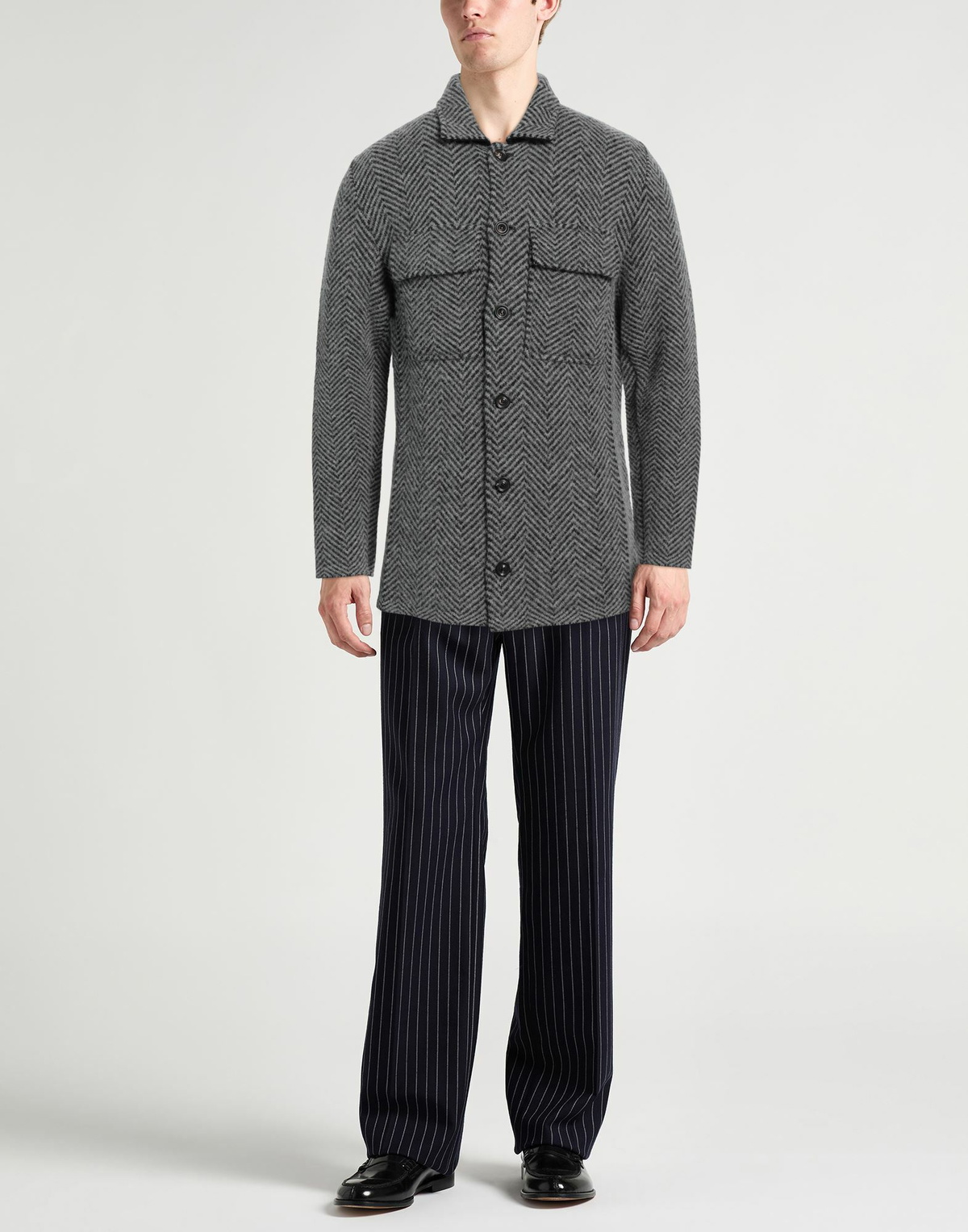 Lardini Mens Shirt in Grey