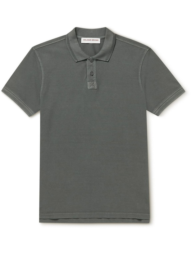 Photo: Orlebar Brown - Jarrett Cotton-Piqué Polo Shirt - Gray