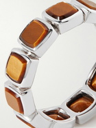 Tom Wood - Cushion Ban Tiger Eye and Silver Ring - Silver