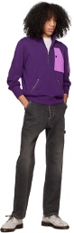 Winnie New York Purple Half-Zip Sweater