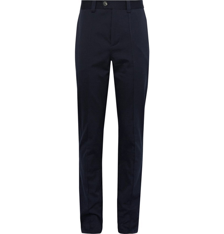 Photo: Brunello Cucinelli - Slim-Fit Cotton-Twill Trousers - Men - Midnight blue