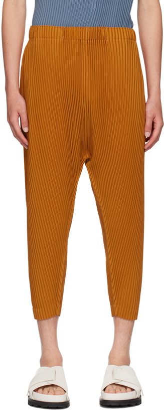 Photo: HOMME PLISSÉ ISSEY MIYAKE Orange Colorful Pleats Trousers