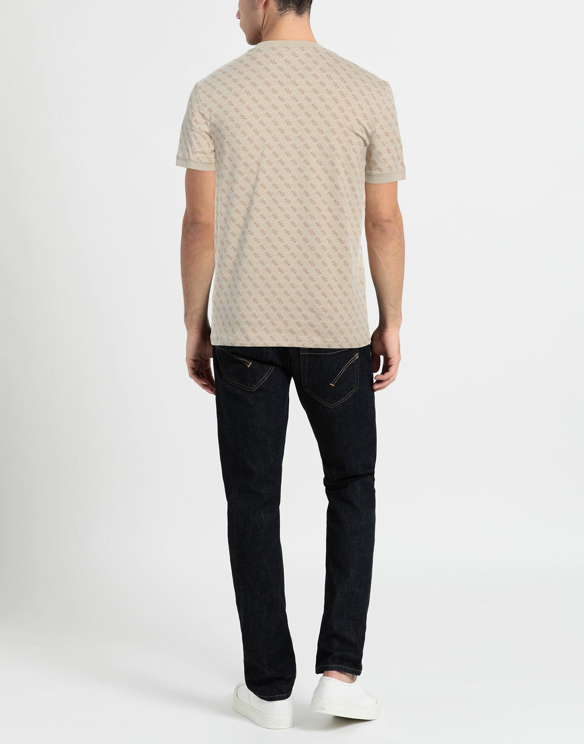 Guess Mens T-shirt in Beige