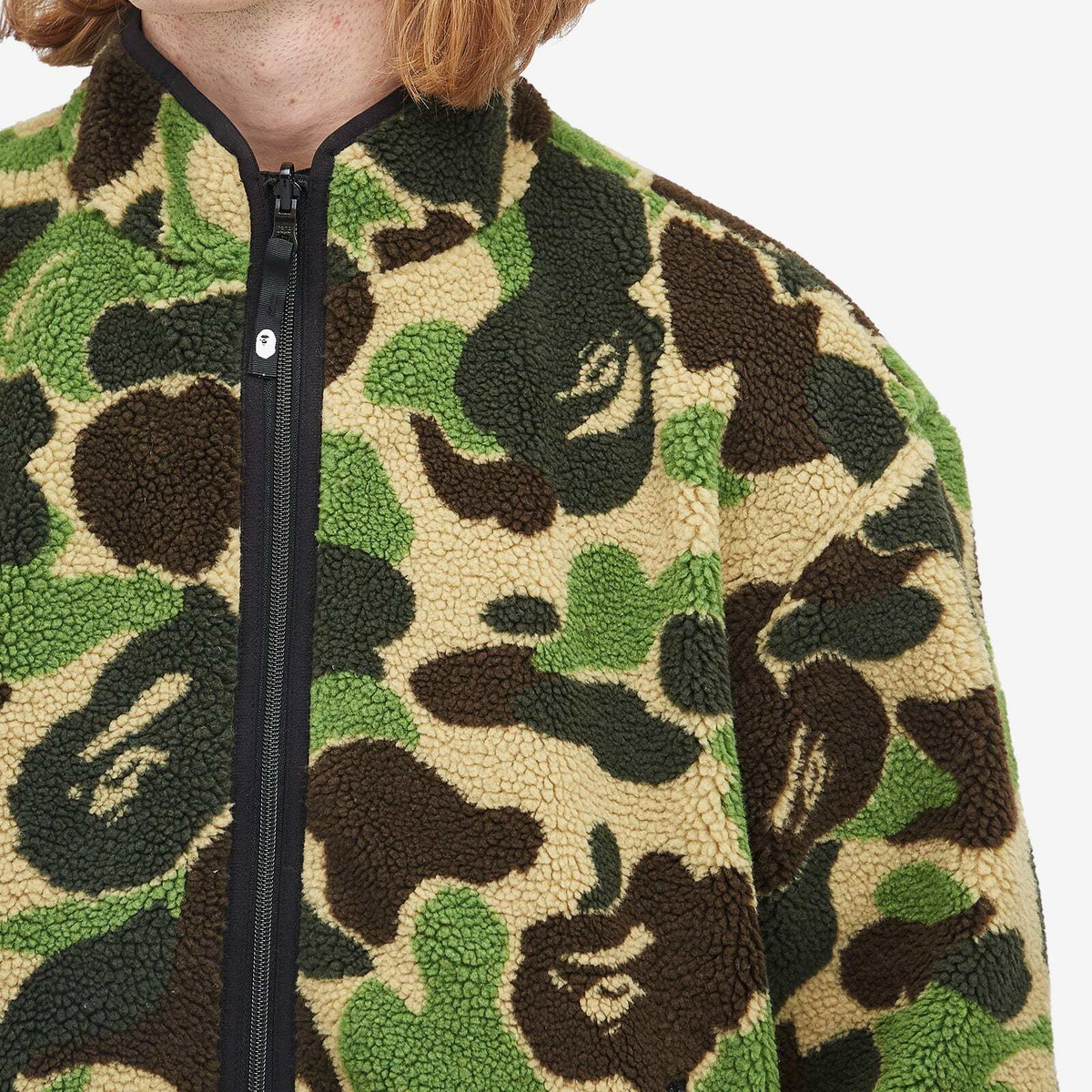 A Bathing Ape Men's ABC Camo Boa Reversible Jacket in Green A