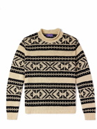 Ralph Lauren Purple label - Mock-Neck Silk-Jacquard Sweater - Neutrals