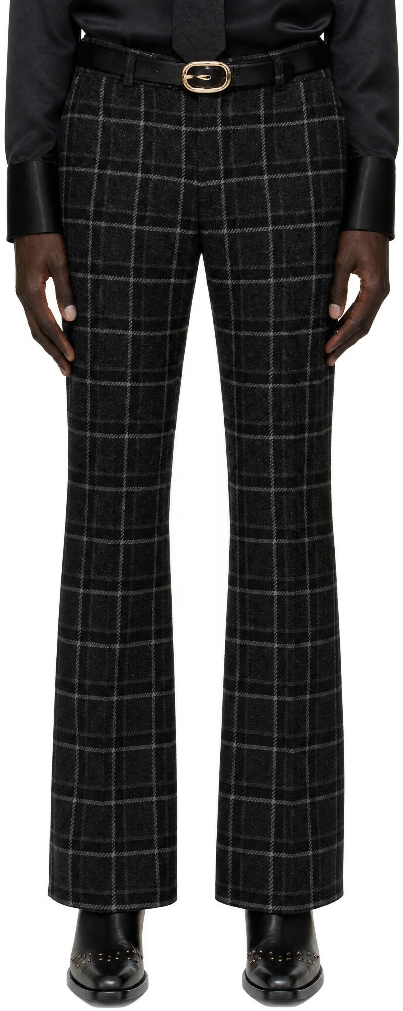 Ernest W. Baker Gray Loose Fit Flare Trousers
