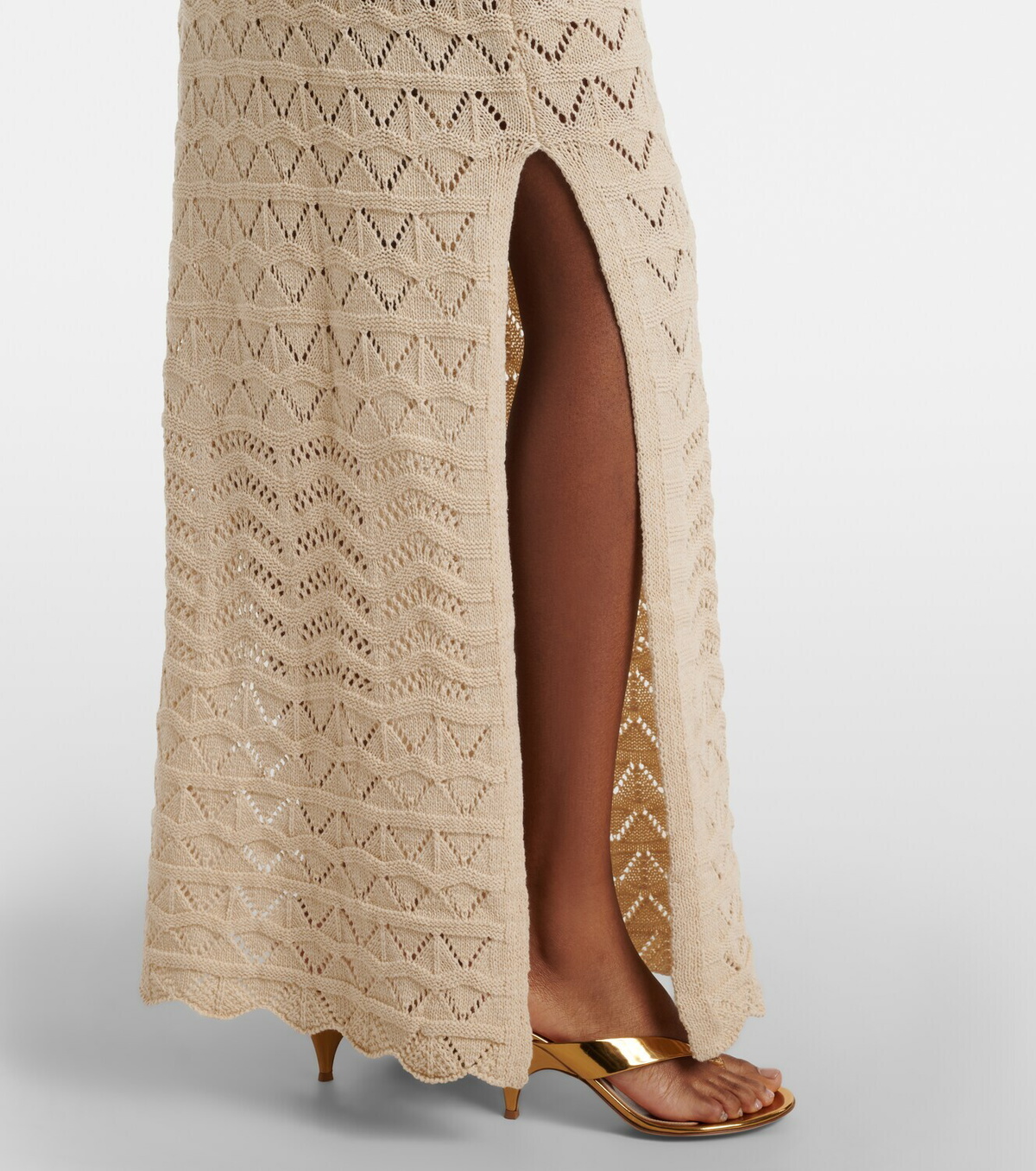 Bananhot Rey crochet cotton-blend maxi dress