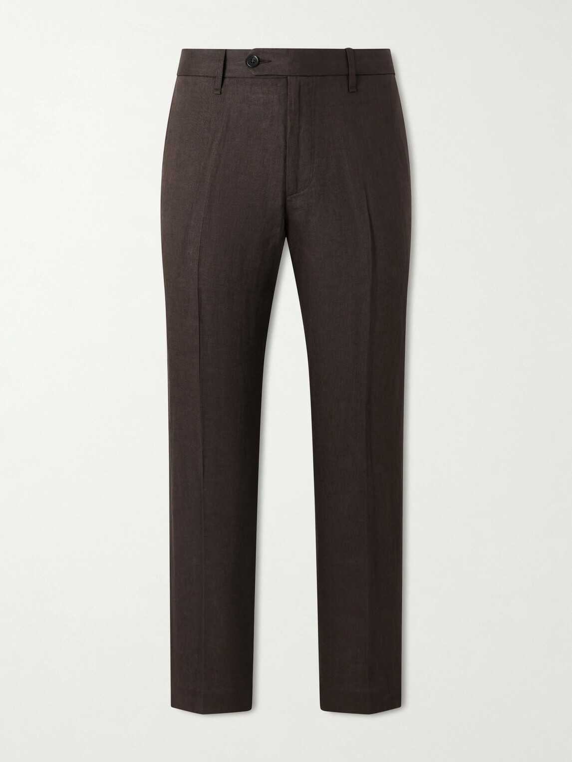 Rag & Bone - Evan Straight-Leg Pleated Linen Trousers - Brown