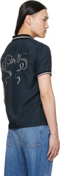 Acne Studios Navy Embroidered Button-Up Shirt
