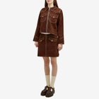Nudie Jeans Co Women's Elvy Western Suede Skirt in Bruno
