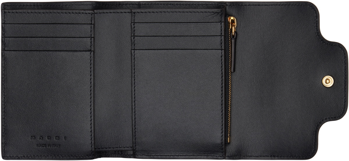 【MARNI】TRUNKAROO TRIFOLD WALLET Marni Black Trunkaroo Trifold Wallet Marni
