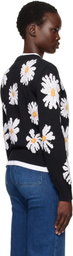 Moschino Black All Over Daisy Print Sweater