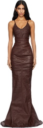 Rick Owens DRKSHDW Burgundy Concordians Lido Maxi Skirt