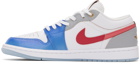 Nike Jordan White & Blue Air Jordan 1 Low SE Sneakers