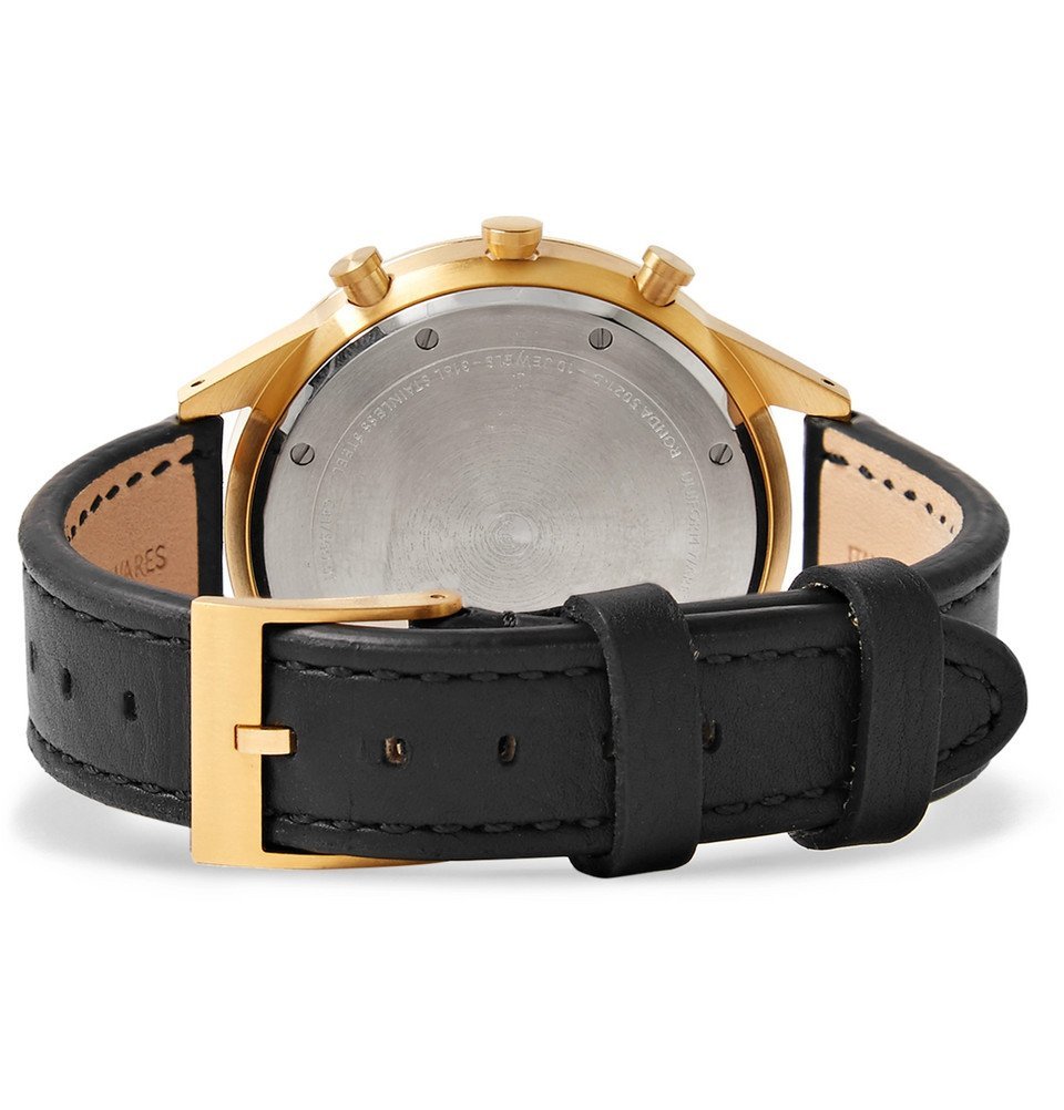 Uniform Wares - C41 Chronograph Stainless Steel and Leather Watch - White