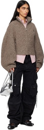 The Attico Silver 'La Passeggiata' Small Top Handle Bag