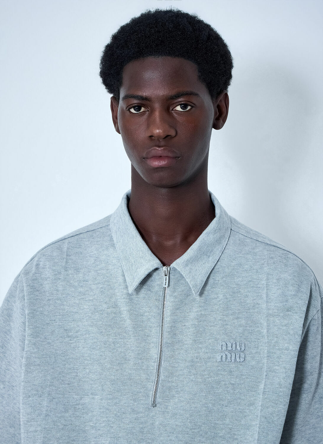 Miu Miu Half-Zip Polo Shirt