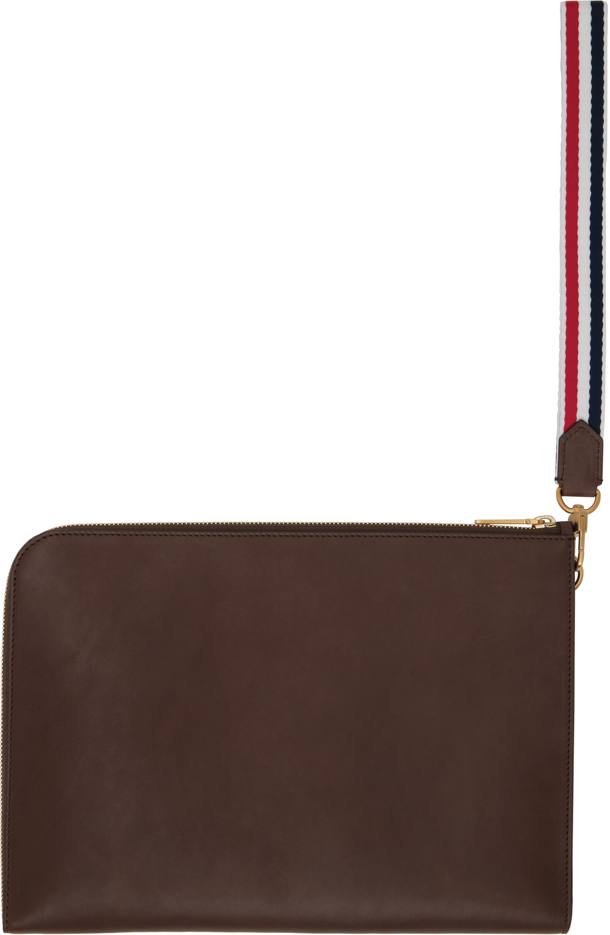 Thom Browne Brown Soft Calf Medium Gusset Document Holder