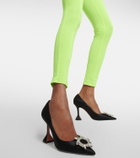 Amina Muaddi - Begum embellished satin pumps