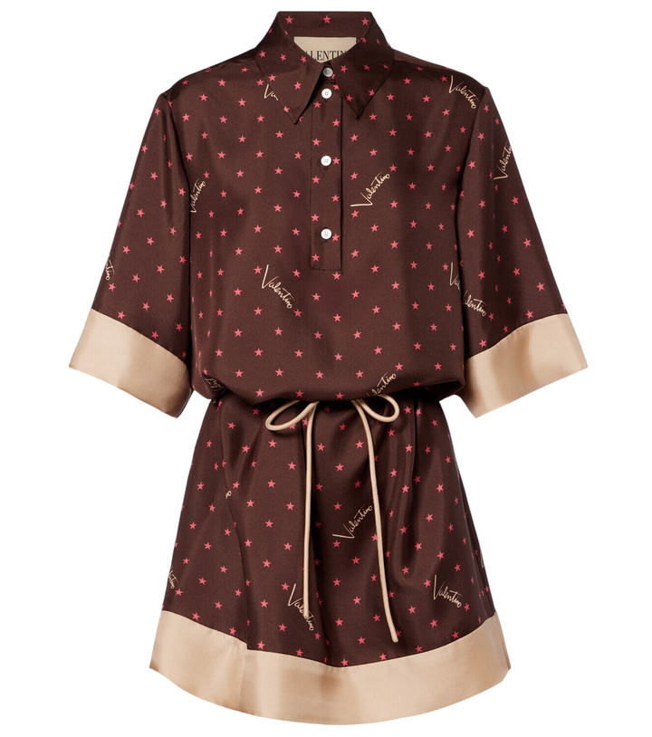 Photo: Valentino Printed silk twill shirt dress