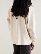 Les Tien - Distressed Cotton-Jersey Sweatshirt - Neutrals