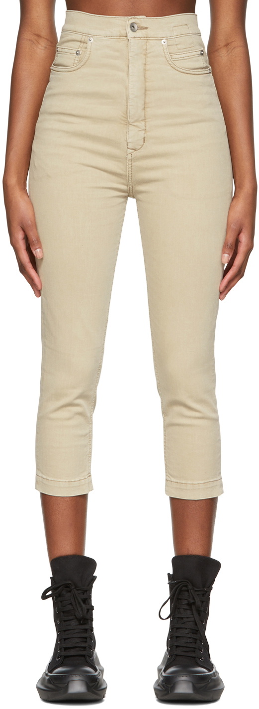 Rick Owens DRKSHDW: Beige Bolan Jeans | SSENSE