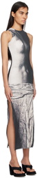 lesugiatelier Black Graphic Maxi Dress