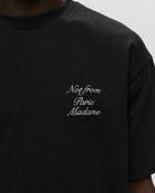 Drôle De Monsieur Le T Shirt Slogan Cursive Black - Mens - Shortsleeves