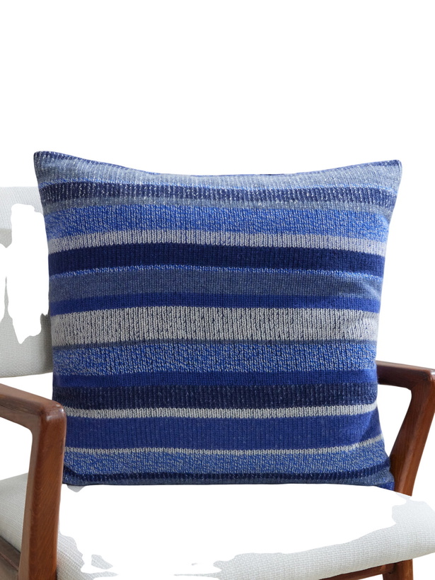 Photo: The Elder Statesman - Striped Knitted Cashmere Pillow