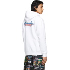 Givenchy White Neon Logo Zip-Up Hoodie