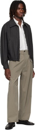 YOKE Beige 1-Pleat Trousers