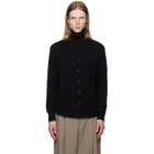 Dries Van Noten Black Collar Cashmere Cardigan