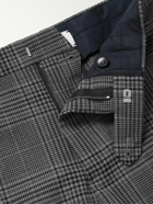 Mr P. - Slim-Fit Checked Virgin Wool-Blend Trousers - Gray