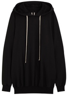 Rick Owens Cotton Hooded Sweatshirt Black